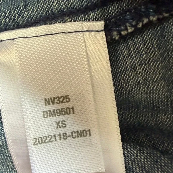 Madewell Denim Short Sleeve Tie Dye Bleach Button Down Shirt NV325 Blue XS NEW - Picture 9 of 10